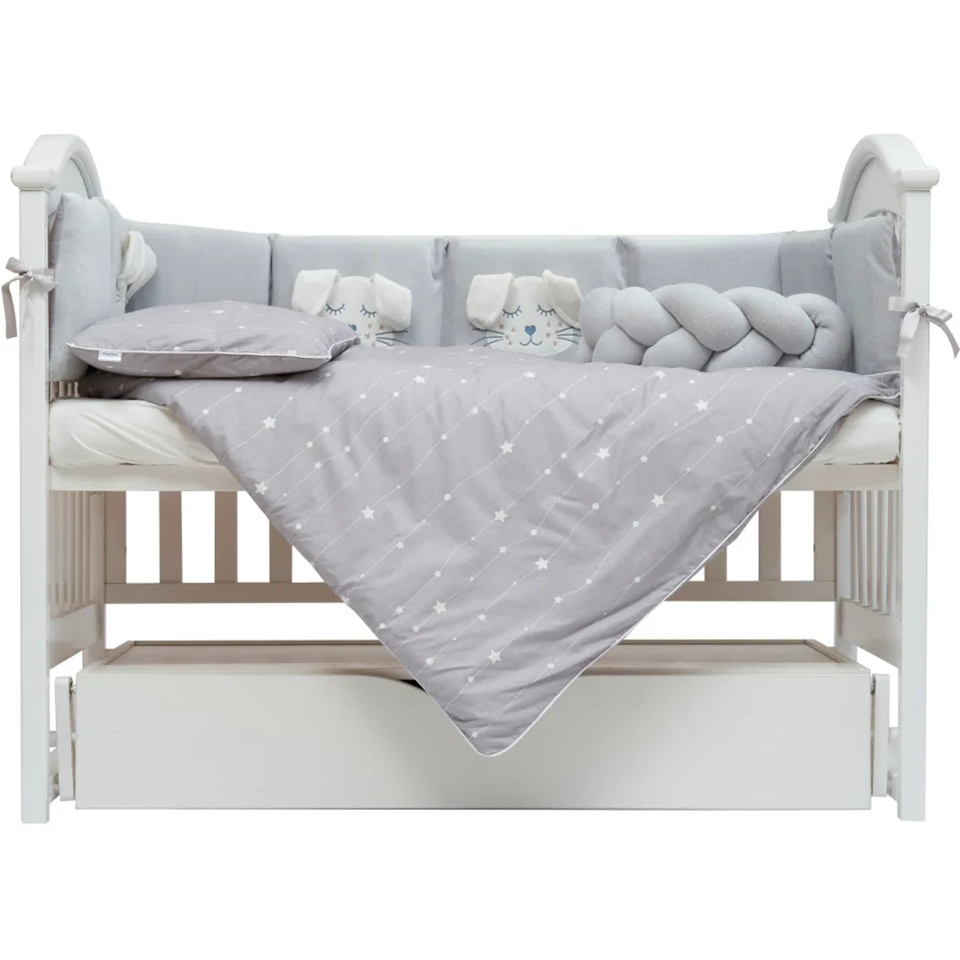 Постельный комплект 7 эл Twins Кролик 4075-TК-10, grey
